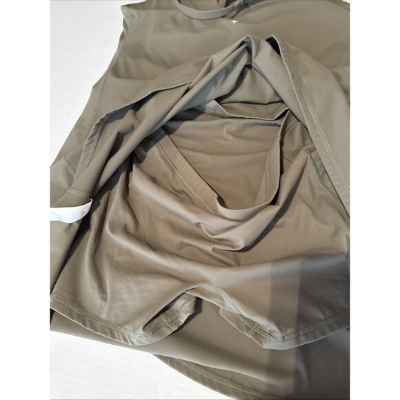 NWT HALARA Softlyzero Easy peasy Dress, Size XL Olive Green Bra Shorts - Picture 7 of 9